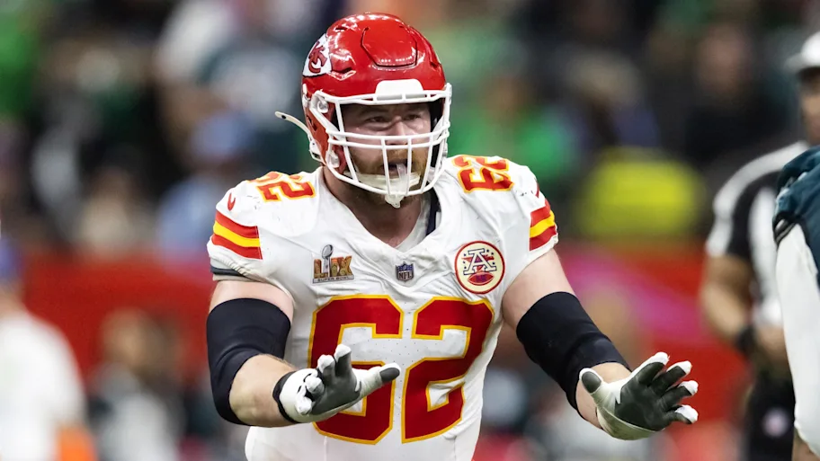 Feb 9, 2025; New Orleans, LA, USA; Kansas City Chiefs guard Joe Thuney (62) against the Philadelphia Eagles in Super Bowl LIX at Ceasars Superdome. Mandatory Credit: Mark J. Rebilas-Imagn Images | Mark J. Rebilas-Imagn Images