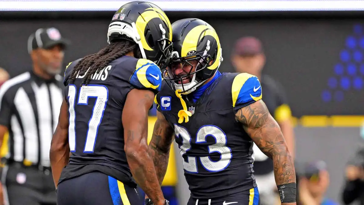Davante Adams & Kyren Williams. Jayne Kamin-Oncea-Imagn Images